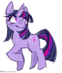 Size: 682x800 | Tagged: safe, artist:next-lvl, imported from derpibooru, twilight sparkle, pony, unicorn, female, mare, simple background, solo, unicorn twilight, white background