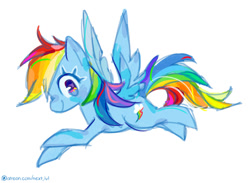 Size: 900x658 | Tagged: safe, artist:next-lvl, imported from derpibooru, rainbow dash, pegasus, pony, female, mare, profile, simple background, solo, spread wings, white background, wings