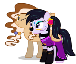 Size: 1005x849 | Tagged: safe, artist:raindashesp, imported from derpibooru, oc, oc:sandy sun, derpibooru community collaboration, 2021 community collab, catalina la catrina, simple background, transparent background