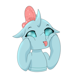 Size: 7000x7000 | Tagged: safe, artist:chedx, imported from derpibooru, ocellus, changedling, changeling, :p, absurd resolution, cute, diaocelles, female, mlem, silly, silly face, squishy cheeks, tongue out