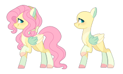 Size: 3160x1912 | Tagged: safe, artist:hopenotfound, artist:sakurainu2715, imported from derpibooru, fluttershy, pony, bald, colored wings, cute, shyabetes, simple background, solo, transparent background, two toned wings, wings