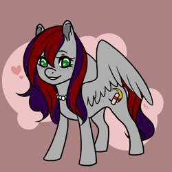 Size: 3000x3000 | Tagged: safe, imported from derpibooru, oc, oc only, oc:evening prose, pegasus, pony, female, freckles, jewelry, mare, necklace, pearl necklace, solo