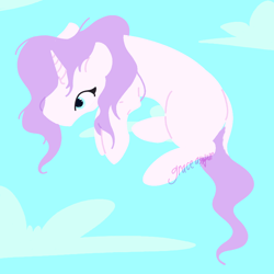 Size: 1020x1020 | Tagged: safe, artist:graceasyur, imported from derpibooru, oc, pony, unicorn, horn, sky, unicorn oc