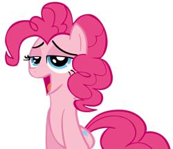 Size: 2639x2272 | Tagged: safe, artist:j-brony, imported from derpibooru, pinkie pie, earth pony, pony, the return of harmony, bipedal, female, lidded eyes, mare, open mouth, simple background, solo, transparent background, vector