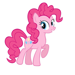 Size: 2449x2449 | Tagged: safe, artist:vexorb, imported from derpibooru, pinkie pie, earth pony, pony, female, looking back, mare, simple background, solo, transparent background, vector
