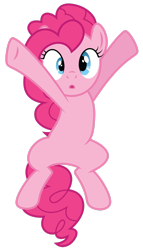 Size: 1851x3239 | Tagged: safe, artist:midnight--blitz, imported from derpibooru, pinkie pie, earth pony, pony, female, jumping, mare, simple background, solo, transparent background, vector
