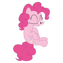 Size: 2449x2449 | Tagged: safe, artist:candy-muffin, imported from derpibooru, pinkie pie, earth pony, hybrid, pig, pig pony, pony, bouncing, eyes closed, female, mare, pig nose, piggie pie, simple background, solo, transparent background, vector