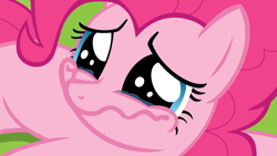 Size: 3266x1836 | Tagged: safe, artist:zeegaas, imported from derpibooru, screencap, pinkie pie, earth pony, pony, wonderbolts academy, crying, cute, diapinkes, female, happy, mare, puppy dog eyes, solo, tears of joy, wavy mouth