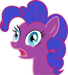 Size: 2327x2577 | Tagged: safe, artist:arteom, imported from derpibooru, pinkie pie, pony, too many pinkie pies, fear, female, mare, open mouth, recolor, simple background, solo, solo female, transparent background, vector