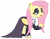 Size: 9000x7000 | Tagged: safe, artist:tardifice, imported from derpibooru, fluttershy, pegasus, pony, fake it 'til you make it, season 8, absurd resolution, eyeshadow, female, fluttergoth, frown, lidded eyes, makeup, mare, open mouth, raised hoof, simple background, solo, transparent background, vector