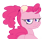 Size: 850x662 | Tagged: safe, artist:losemeh, imported from derpibooru, pinkie pie, earth pony, pony, alternate hairstyle, ass, balloonbutt, blue eyes, butt, colored pupils, disapproval, female, frown, look of disapproval, looking at you, looking back, looking over shoulder, mare, my eyes are up here, pinkie pie is not amused, plot, ponytail, protruding teeth, scowl, scrunchie, simple background, solo, solo female, transparent background, unamused