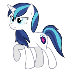 Size: 743x785 | Tagged: safe, artist:bluse, imported from derpibooru, shining armor, oc, oc:gleaming shield, pony, unicorn, 2014, alternate design, alternate universe, cute, female, gleamibetes, gleaming shield, mare, rule 63, rule63betes, shining adorable, simple background, solo, spanish description, transparent background