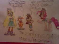 Size: 640x480 | Tagged: safe, artist:crazycartoons5488, imported from derpibooru, pinkie pie, barbershop singer, bing bong, bing bong (inside out), crossover, gravity falls, inside out, mabel pines, singing, star butterfly, star vs the forces of evil, traditional art, wander (wander over yonder), wander over yonder