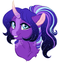 Size: 1024x1096 | Tagged: safe, artist:azure-art-wave, imported from derpibooru, oc, oc only, oc:magical lullaby, pony, unicorn, bust, female, mare, portrait, simple background, solo, transparent background