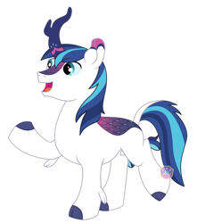 Size: 1280x1446 | Tagged: safe, artist:lovinglypromise, imported from derpibooru, shining armor, kirin, kirin shining armor, kirin-ified, simple background, solo, species swap, transparent background