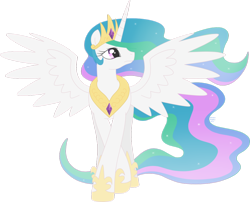 Size: 994x804 | Tagged: safe, artist:fluttershyeg, imported from derpibooru, princess celestia, alicorn, female, looking up, mare, simple background, solo, spread wings, transparent background, upset, vector, wings
