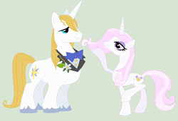 Size: 871x595 | Tagged: safe, artist:jadethepegasus, artist:selenaede, imported from derpibooru, fleur-de-lis, prince blueblood, female, fleur-de-blueblood, male, shipping, straight