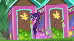 Size: 1920x1080 | Tagged: safe, imported from derpibooru, screencap, sci-twi, spike, spike the regular dog, twilight sparkle, dog, equestria girls, equestria girls series, the road less scheduled, spoiler:eqg series (season 2)