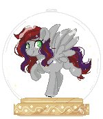 Size: 150x173 | Tagged: safe, artist:alexa1alexa, imported from derpibooru, oc, oc only, oc:evening prose, pegasus, female, freckles, jewelry, mare, necklace, pearl necklace, pixel art, simple background, snow globe, solo, transparent background