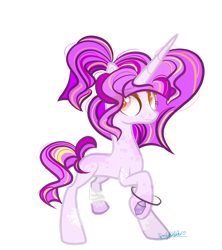 Size: 1280x1440 | Tagged: safe, artist:mlpsportybubbles, imported from derpibooru, oc, oc:amethyst nebula, pony, unicorn, amputee, female, magical lesbian spawn, mare, offspring, parent:sunset shimmer, parent:twilight sparkle, parents:sunsetsparkle, simple background, solo, transparent background