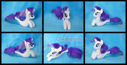 Size: 2386x1224 | Tagged: safe, artist:chibi-pets, imported from derpibooru, rarity, seapony (g4), irl, obtrusive watermark, photo, plushie, seaponified, seapony rarity, solo, species swap, watermark