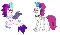 Size: 3218x1875 | Tagged: safe, artist:supahdonarudo, imported from derpibooru, queen novo, classical hippogriff, hippogriff, seapony (g4), my little pony: the movie, flower necklace, simple background, transparent background, younger