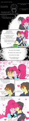 Size: 1400x5800 | Tagged: safe, artist:stellarwools, imported from derpibooru, pinkie pie, oc, oc:eclipse shadow, equestria girls, canon x oc, clothes, colored, comic, cooking, dialogue, romance, romantic, story included