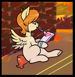 Size: 555x563 | Tagged: safe, imported from derpibooru, oc, pegasus, background, painting, pegasus oc, solo, whinny hollow university, wings