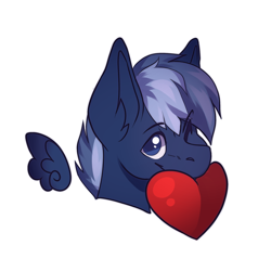 Size: 2000x2000 | Tagged: safe, artist:defiantfox, imported from derpibooru, pony, commission, heart, kissy face, simple background, solo, transparent background, ych result, your character here