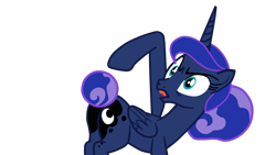 Size: 1920x1080 | Tagged: safe, artist:gmaplay, imported from derpibooru, princess luna, alicorn, pony, between dark and dawn, butt, female, mare, moonbutt, plot, simple background, solo, transparent background