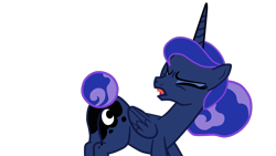 Size: 1920x1080 | Tagged: safe, artist:gmaplay, imported from derpibooru, princess luna, alicorn, pony, between dark and dawn, butt, butthurt, female, literal butthurt, mare, moonbutt, pain, plot, simple background, solo, transparent background