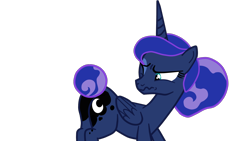 Size: 1920x1080 | Tagged: safe, artist:gmaplay, imported from derpibooru, princess luna, alicorn, pony, between dark and dawn, butt, butthurt, cutie mark, female, literal butthurt, mare, moonbutt, pain, plot, simple background, solo, transparent background