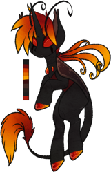 Size: 548x850 | Tagged: safe, artist:velnyx, imported from derpibooru, oc, oc only, changeling, orange changeling, simple background, solo, transparent background