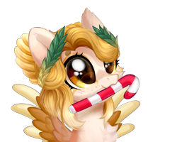 Size: 5000x4000 | Tagged: safe, artist:alfury, imported from derpibooru, oc, oc only, pony, absurd resolution, candy, candy cane, female, food, mare, mouth hold, simple background, solo, transparent background