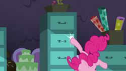 Size: 1920x1080 | Tagged: safe, imported from derpibooru, screencap, pinkie pie, pony, the last problem, party cave, solo