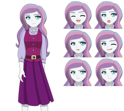 Size: 1713x1527 | Tagged: safe, artist:fantasygerard2000, imported from derpibooru, potion nova, equestria girls, my little pony: pony life, angry, clothes, dress, equestria girls-ified, expressions, g4.5, g4.5 to equestria girls, looking at you, one eye closed, open mouth, pouting, sad, simple background, skirt, transparent background, wink