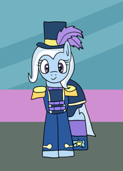 Size: 1152x1600 | Tagged: safe, artist:platinumdrop, imported from derpibooru, trixie, pony, equestria girls, equestria girls series, street magic with trixie, spoiler:eqg series (season 2), equestria girls ponified, magician outfit, missing horn, ponified, request, scene interpretation