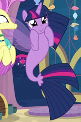 Size: 724x1091 | Tagged: safe, imported from derpibooru, screencap, ocean flow, twilight sparkle, alicorn, seapony (g4), season 8, surf and/or turf, spoiler:s08, cropped, cute, dorsal fin, female, fin, fin wings, fins, fish tail, flowing mane, flowing tail, hoof on cheek, horn, open mouth, open smile, seaponified, seapony twilight, seaquestria, smiling, solo focus, species swap, tail, twiabetes, twilight sparkle (alicorn), underwater, water, wide eyes, wings
