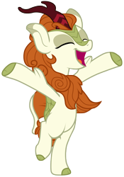 Size: 7000x10000 | Tagged: safe, artist:tardifice, imported from derpibooru, autumn blaze, kirin, sounds of silence, absurd resolution, bipedal, female, open mouth, simple background, solo, transparent background, vector