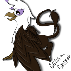 Size: 1400x1400 | Tagged: safe, artist:curiiosiity, imported from derpibooru, gilda, griffon, female, looking up, simple background, solo, transparent background