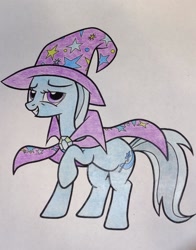 Size: 1280x1634 | Tagged: safe, artist:flowytrails, imported from derpibooru, trixie, cape, clothes, hat, trixie's cape, trixie's hat