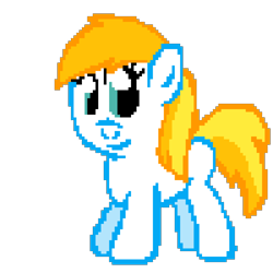 Size: 1200x1200 | Tagged: safe, artist:mario64, lemon daze, earth pony, pony, cute, female, filly, lemondorable, pixel art, simple background, smiling, sweet lemonade, transparent background