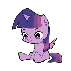 Size: 250x250 | Tagged: safe, artist:ujey02, imported from derpibooru, twilight sparkle, alicorn, pony, chibi, cute, ear fluff, simple background, sitting, solo, twiabetes, twilight sparkle (alicorn), white background