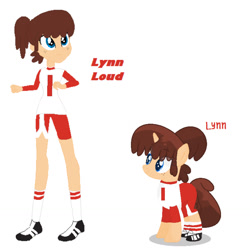 Size: 1280x1280 | Tagged: safe, artist:mario101, imported from derpibooru, pony, equestria girls, equestria girls-ified, human ponidox, lynn loud, ponified, self ponidox, the loud house