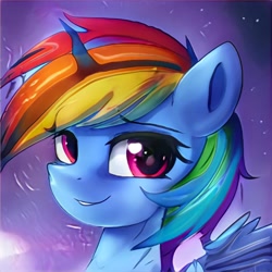 Size: 1024x1024 | Tagged: safe, artist:thisponydoesnotexist, imported from derpibooru, neural network, not rainbow dash, solo