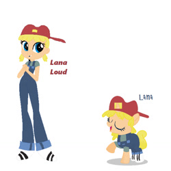 Size: 1280x1280 | Tagged: safe, artist:mario101, imported from derpibooru, human, pony, equestria girls, equestria girls-ified, humanized, lana loud, ponified, the loud house