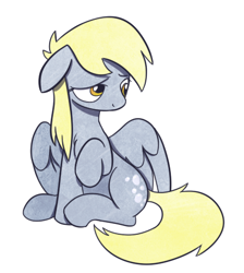 Size: 427x476 | Tagged: safe, artist:cookieboy011, imported from derpibooru, derpy hooves, pegasus, pony, sad, simple background, solo, white background