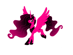 Size: 2048x1536 | Tagged: safe, artist:laalaaangel, imported from derpibooru, alicorn, pony, alicornified, flying, hoof shoes, jewelry, peytral, ponified, race swap, simple background, six (musical), solo, tiara, white background