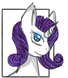 Size: 469x537 | Tagged: safe, alternate version, artist:galacticaries, imported from derpibooru, rarity, pony, unicorn, bust, female, mare, smiling