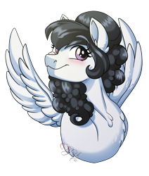 Size: 2800x3300 | Tagged: safe, artist:jack-pie, imported from derpibooru, oc, oc only, oc:marie, pegasus, pony, commission, cute, female, filly, simple background, smiling, solo, transparent background, wings